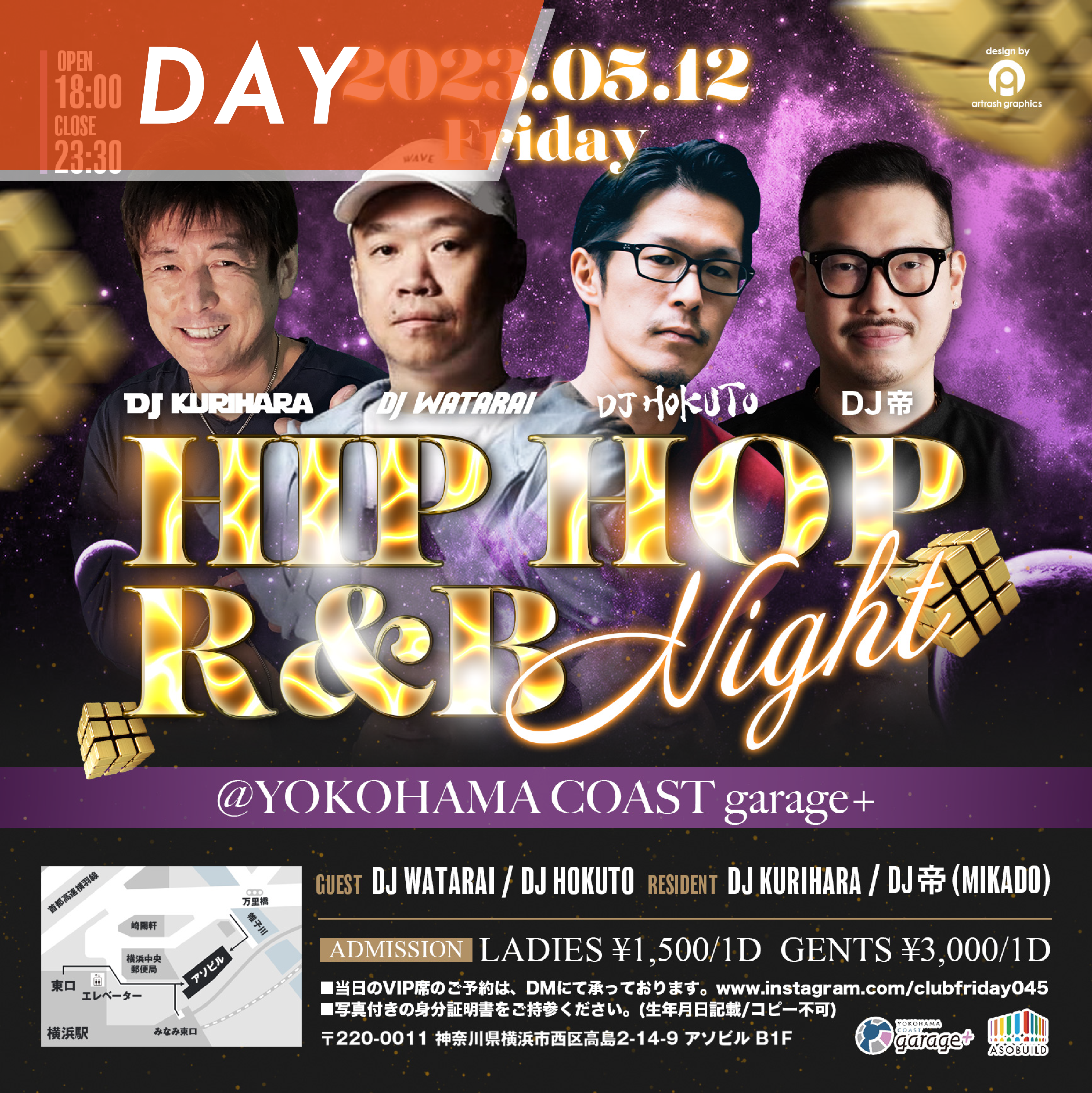 CLUB FRIDAY “HIP HOP R&B Night” | YOKOHAMA COAST garage+｜横浜駅